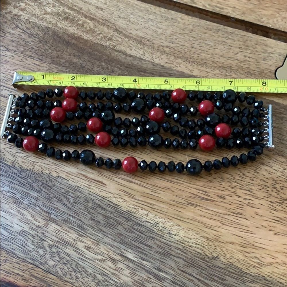 Black And Red Multi Strand Bracelet - image 2
